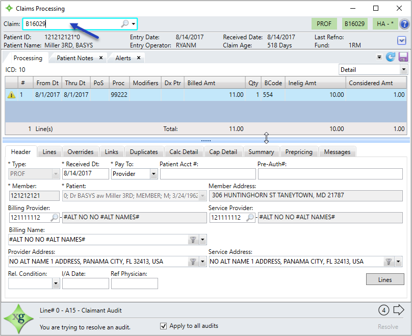 open-and-update-a-claim-in-processing