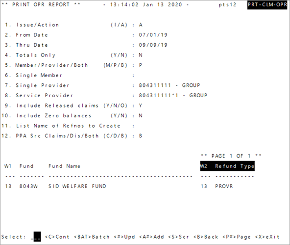 Overpayment Refund Report